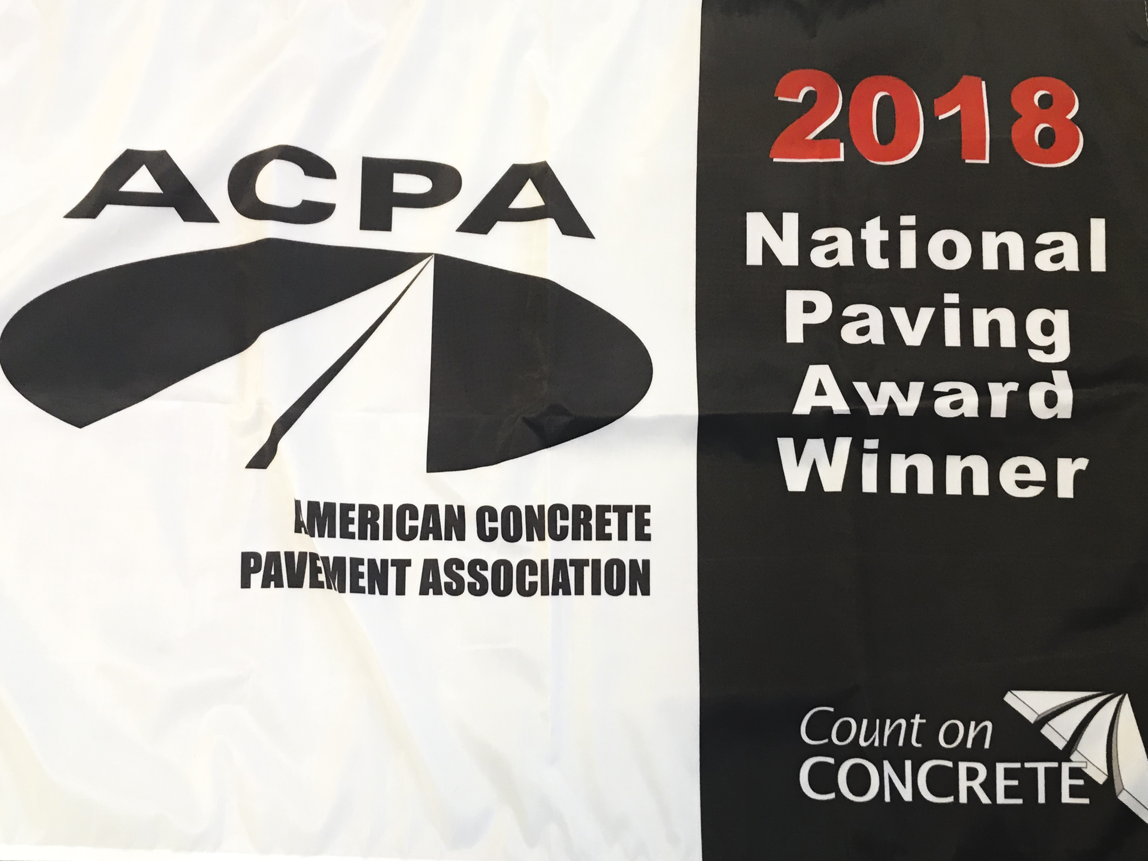 ACPA Flag for 2018 National Paving Award